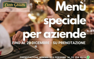 Fino al 20 Dicembre – Menù speciale per aziende